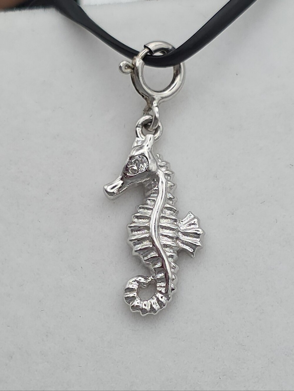 Seahorse Clip Charm For Bracelet 925 Sterling Silver Ocean Beach Fish Nautical